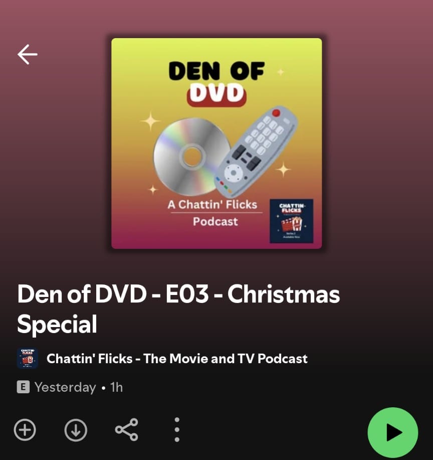ChattinFlicks's tweet photo. 🎉📣New episode available now 📣🎉

Den of DVD - E03 - Christmas Special 

Available now 

🎧Spotify🎧
🎧Apple Podcasts🎧
🎧 Pocket Cast🎧

Links in the comments 

#ChattinFlicks #movies #podcast #Christmas2025 https://t.co/k3VesdDQFN
