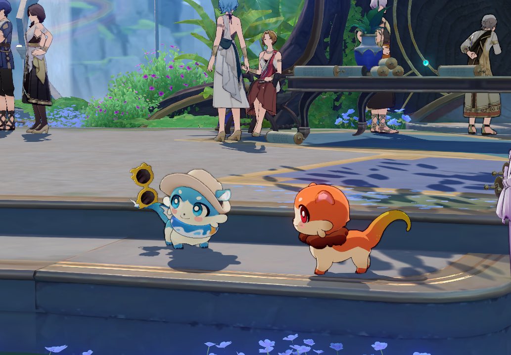 mydeilune's tweet image. what in aglaea’s holy city is going on here bruhh is bubbles trying to court fig stew