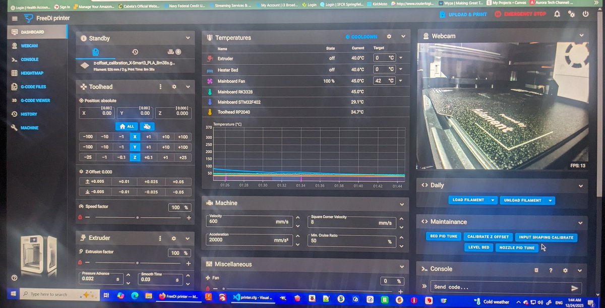VectorRoll's tweet photo. To finally be able to use these simple macros in Klipper without it causing major issues like the toolhead crashing into the build plate & putting gouges in it, is very satisfying. Seriously, that was the case for me & my X-Smart3 with #Qiditech Firmware. #FreeDi fixed all that. https://t.co/j5vPqa9DV4
