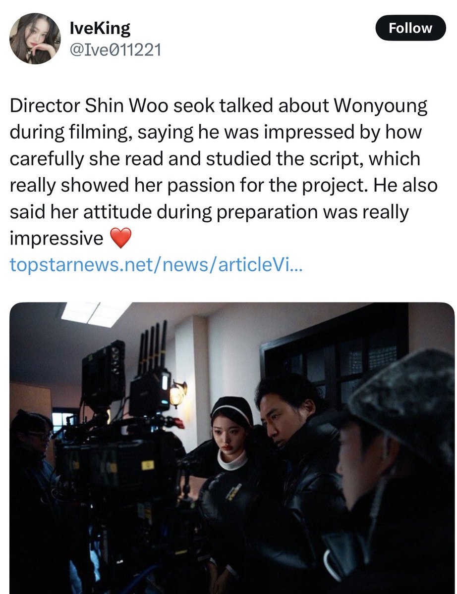 yuujica's tweet photo. K got praised for her acting skills and recognized as a promising actress, while Wonyoung ONLY got praise for reading the script, LMFAO 😭

the audacity to compare is insane?? so shameless 😭😭🤣 https://t.co/l4acYJh4Ap