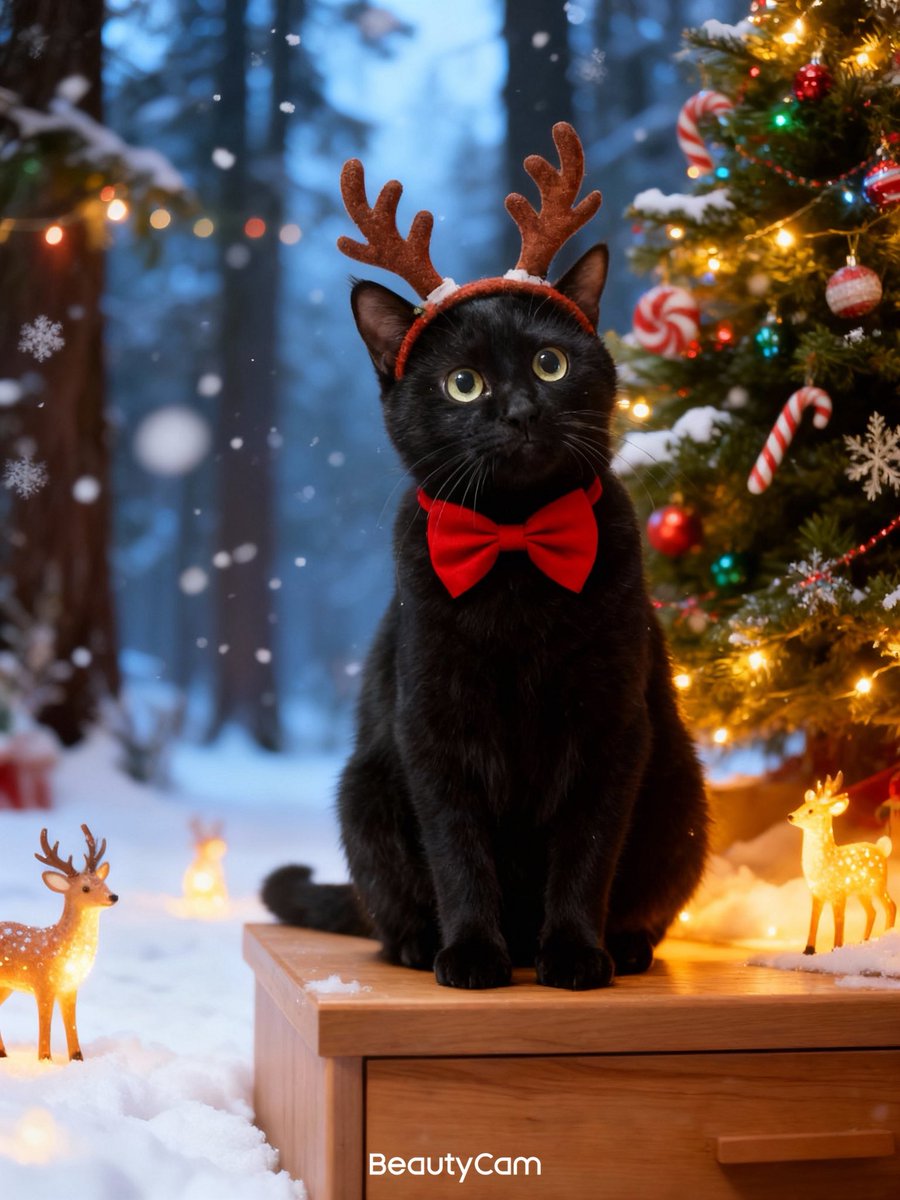 クリスマス☆黒猫ちゃん 🎄 黒猫momoちゃんのクリスマス【Christmas Music Box Pop × Nostalgic