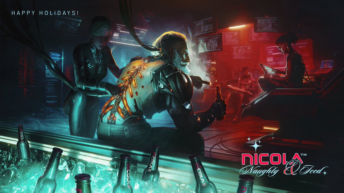 CyberpunkGame's tweet image. Kick back with something sweet and recharge your batteries this holiday season.

NiCola™ wishes you a refreshing end to the year!