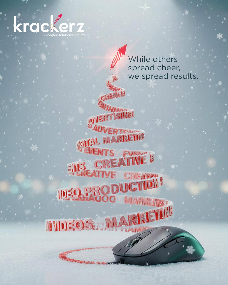 KrackerzIN's tweet photo. Creativity wrapped in cheer, strategy sprinkled with joy.
Wishing you a Christmas filled with bright ideas and meaningful moments.
Merry Christmas from all of us at Krackerz 360 Degree Solution.
#MerryChristmas #KrackerzDigital #CreativeSeason #IdeasThatSpark #HolidayCheer https://t.co/RHrjh7OJZj