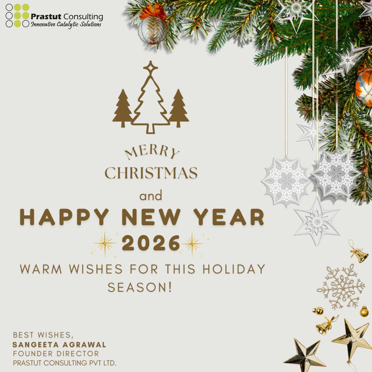 Season's Greetings! 📷

Thanks for trusting Prastut Consulting. Grateful for our impactful partnership.

Looking ahead to innovation, depth, and growth.

Wishing you joy, momentum, and success in the new year! 📷

Warm regards, Team Prastut
