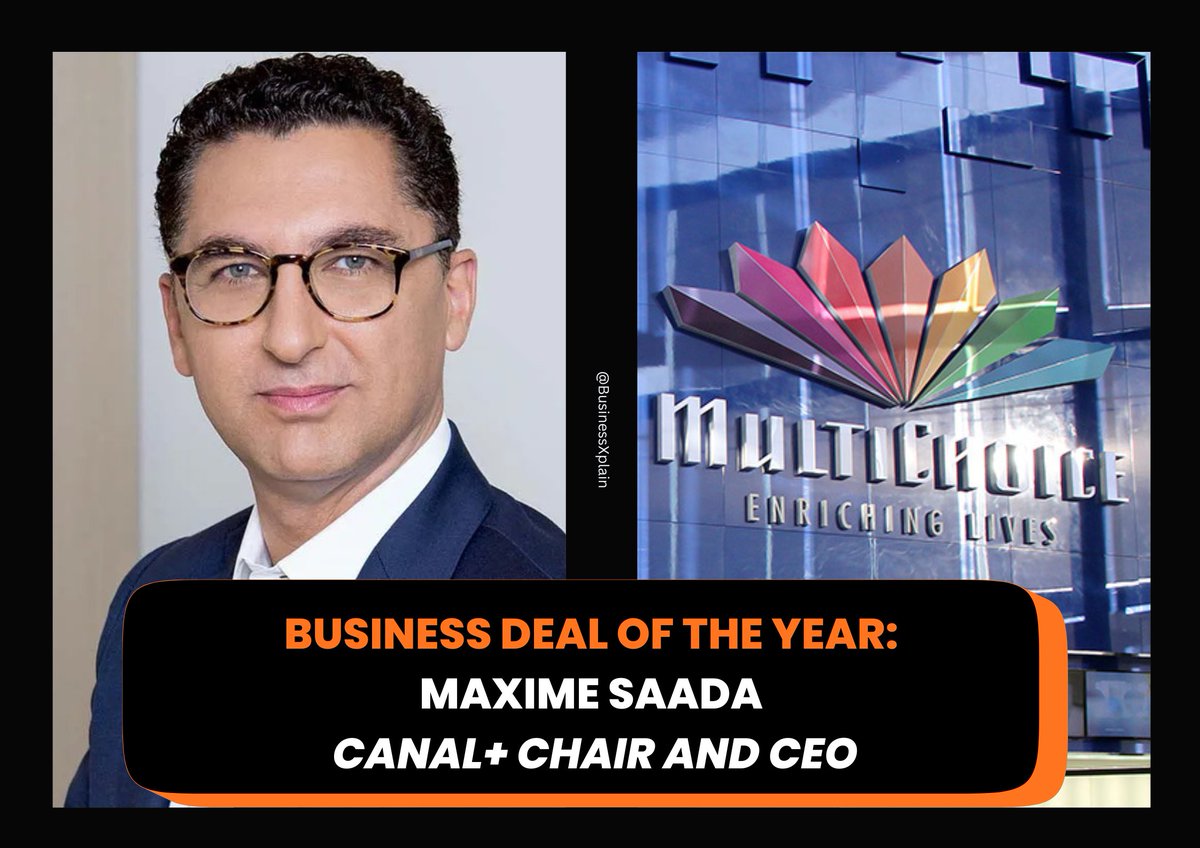 BUSINESS DEAL OF THE YEAR:
Maxime Saada (Canal+ Chair and CEO)

Maxime Saada, Chairman and CEO of Canal+ Group, secures Deal of the Year for concluding the most watched corporate transaction of 2025: the approximately R55-billion mandatory takeover of MultiChoice Group. After