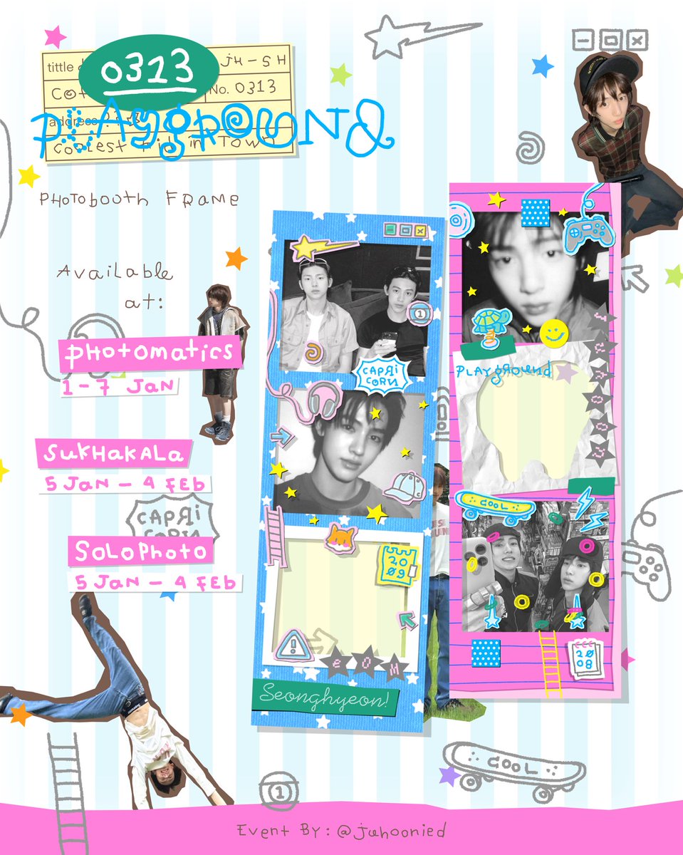 juhoonied's tweet image. ⊹ ࣪ ˖ 0313 Playground… 🛹.ᐟ

CORTIS Juhoon and Seonghyeon’s birthday photobooth event by @juhoonied ♥️

🪽 january - february 2026 
🕹️ photomatics, sukhakala, solophoto 

capture the fun and share your #0313Playground moment with us! 🛝

#CORTIS #코르티스 #Juhoon #Seonghyeon