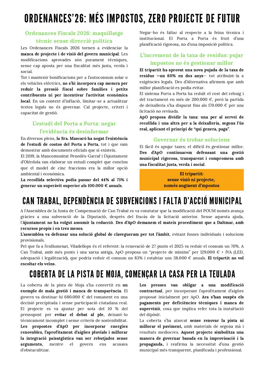 Aquests dies hem repartit per tot el municipi el nostre butlletí "JA HO SAPS?" on t'expliquen allò que els altres no expliquen. Consulta'l a ja.cat/qpDbb
