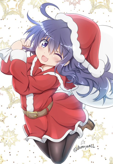 クリスマスだし5年前に描いたサンタ暁ちゃん上げとくか 
