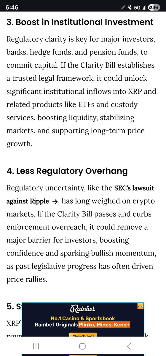 Gishly_XRPMN's tweet photo. #3 from this list talks about banks being a boost to the market. Whats interesting here is that Ripples proposal to bring natice lending protocals to the XRPL just in time for the Clarity Act to be passed is suspiciously coincidental hmmm 🤔🤑 @MoonLamboio https://t.co/08xbMmHMTe