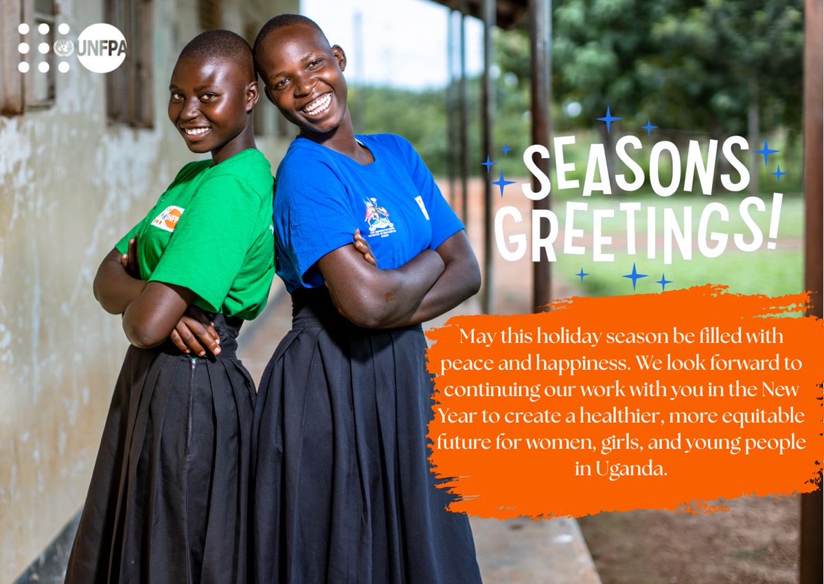 Season’s greetings from <a href="/UNFPAUganda/">UNFPA in Uganda</a> ✨
Thank you for standing with us to advance rights and choices for all.
Wishing you a hopeful New Year.
In 2026, we look forward to continuing our work together to advance rights and choices for all.