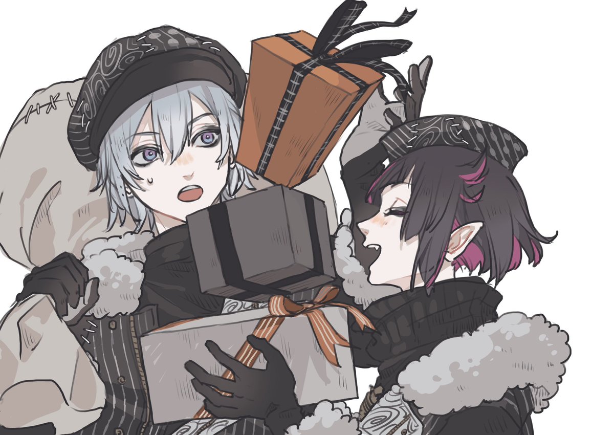 yukino0ekaki's tweet image. ヴァンルージュ親子…仲良く一緒にプレゼント配っておくれ…🎁