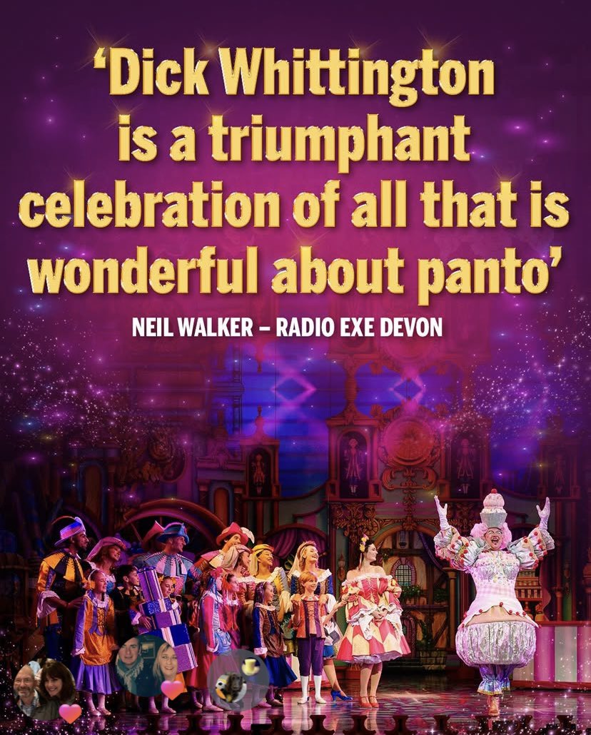 TeamShaneRichie's tweet photo. The reviews are in and Plymouth LOVES Dick Whittington starring @realshanerichie!⭐

Tickets are flying! Best availability at  @TRPlymouth after Xmas! Family Rate Tickets available
BOOK now🎟️: 
https://t.co/XdeEQf2Xcj

📆 Playing until 10 Jan 2026

#dickwhittington #shanerichie https://t.co/wMZgb8NdcW