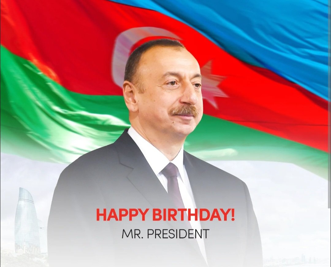 VG7911's tweet photo. Today is the birthday of the President of the Republic of Azerbaijan, Mr. Ilham Aliyev.
I congratulate the President, who each year writes new and bright pages in the history of our country, and I wish him good health and success in his public service!
#President_İlhamAliyev https://t.co/bLrznmF6mt