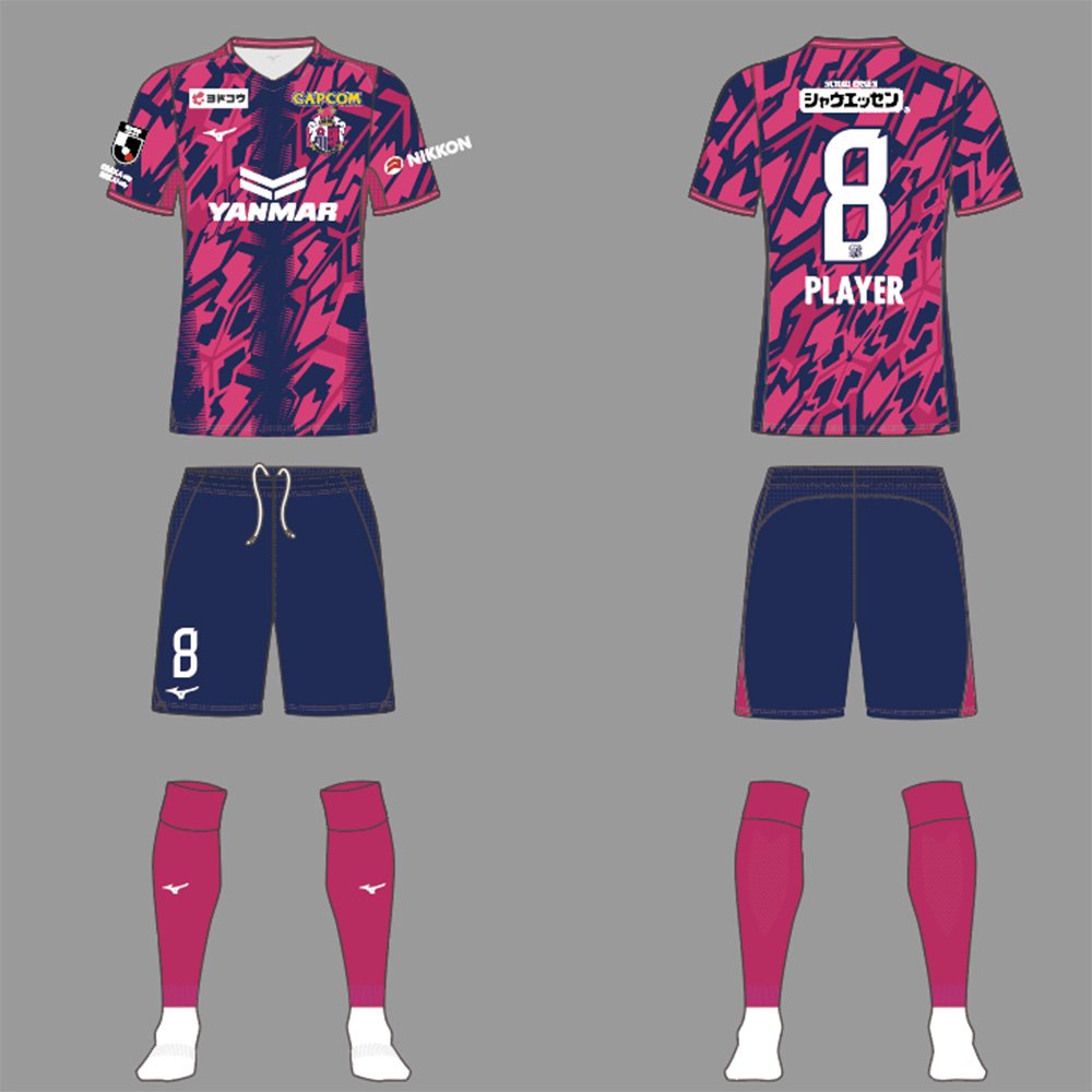 🇯🇵 Cerezo Osaka 2026 kits x Mizuno. 🌸 The home shirt pairs the