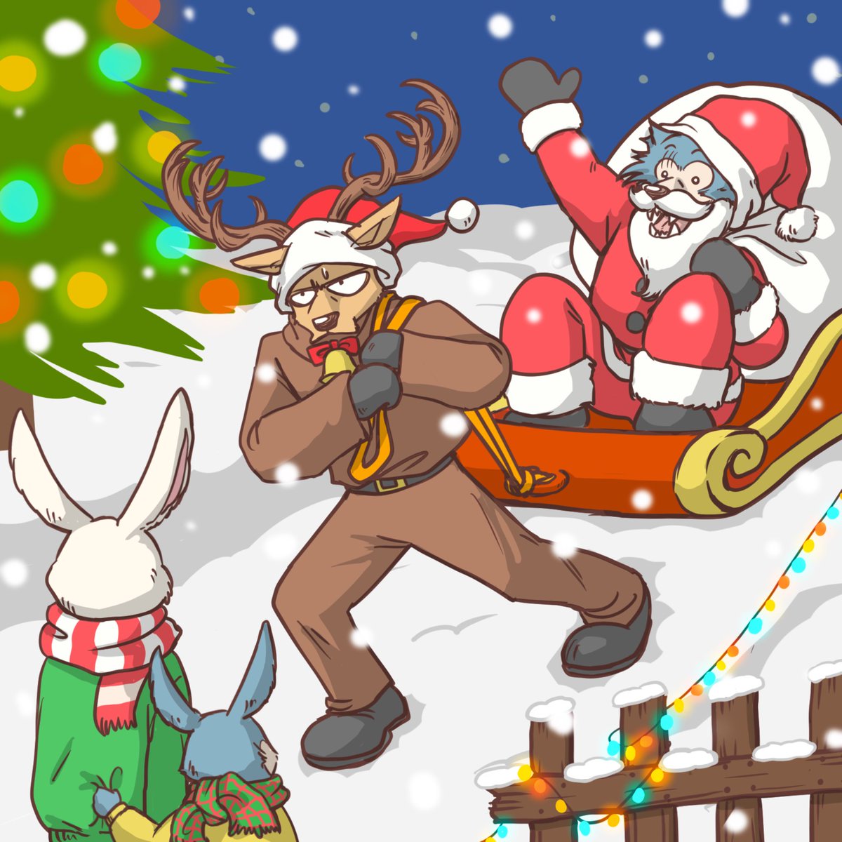 メリークリスマス！🎄
Have a happy Christmas!✨

#Beastarsfanart