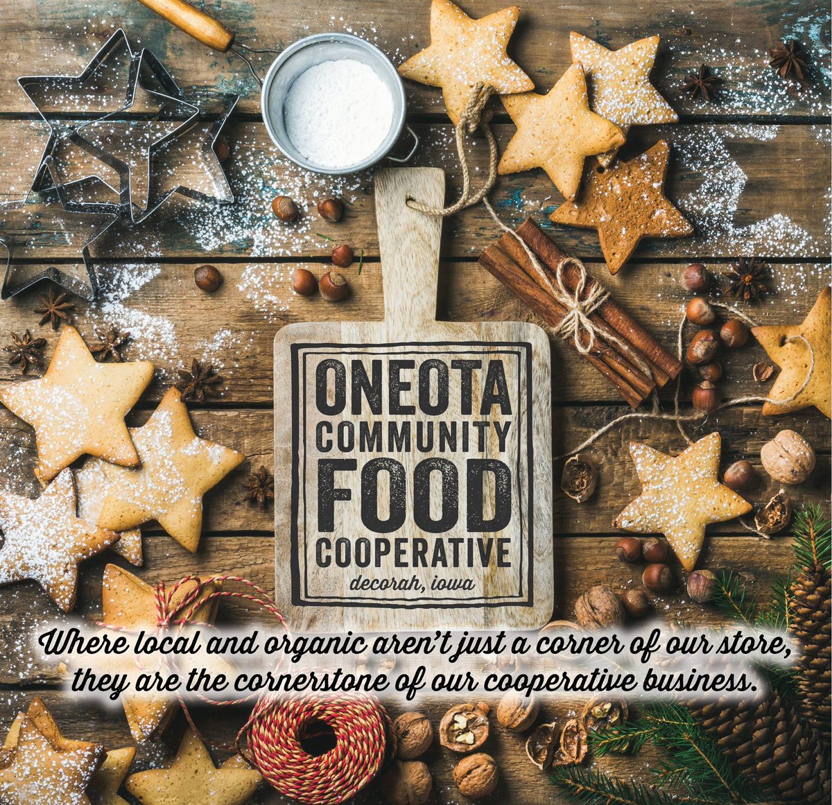 We close today at 5 p.m. and re-open Friday, Dec. 26 at 9 a.m. A safe and delicious holiday to all.