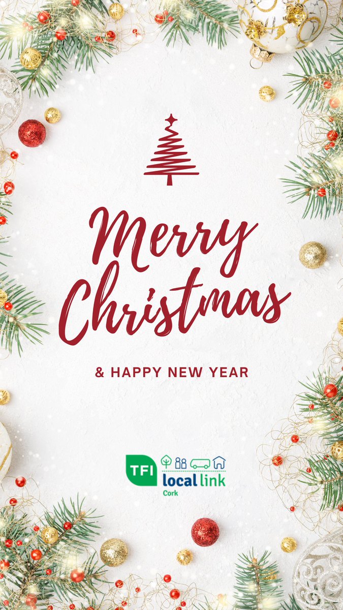 LocalLinkCork's tweet image. Wishing everyone a Merry Christmas and a Happy New Year ✨🎄from all of us at Local Link Cork.