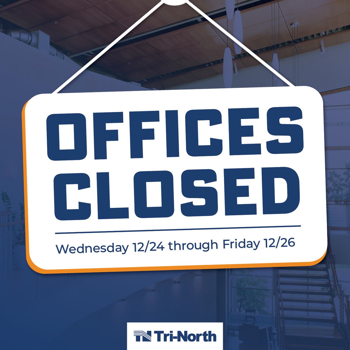 TriNorthBuilder's tweet image. 🎄 Our offices will be closed Dec 24–26 so the Tri-North team can enjoy the Christmas holiday with loved ones. We’ll reopen Dec 29, refreshed &amp;amp; ready to build again! 🛠️🎅
#TriNorthBuilders #HolidayHours #ConstructionBreak #MerryChristmas