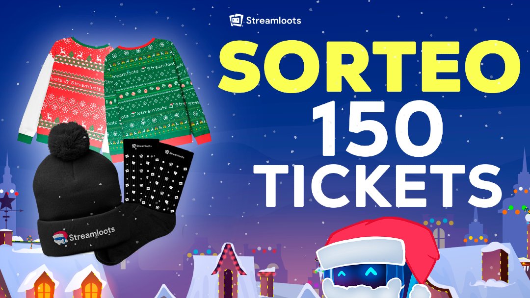 ❄️ SORTEO DE 150 TICKETS ❄️

Recordad que cada ticket = 1 participación en los sorteos de nuestro Evento Navideño!

1️⃣ Sigue a @StreamlootsES
2️⃣ Haz RT
3️⃣ Responde con tu user de Streamloots

Finaliza el Viernes 2 de Enero y habrá 3 ganadores (50 tickets por ganador) ✨