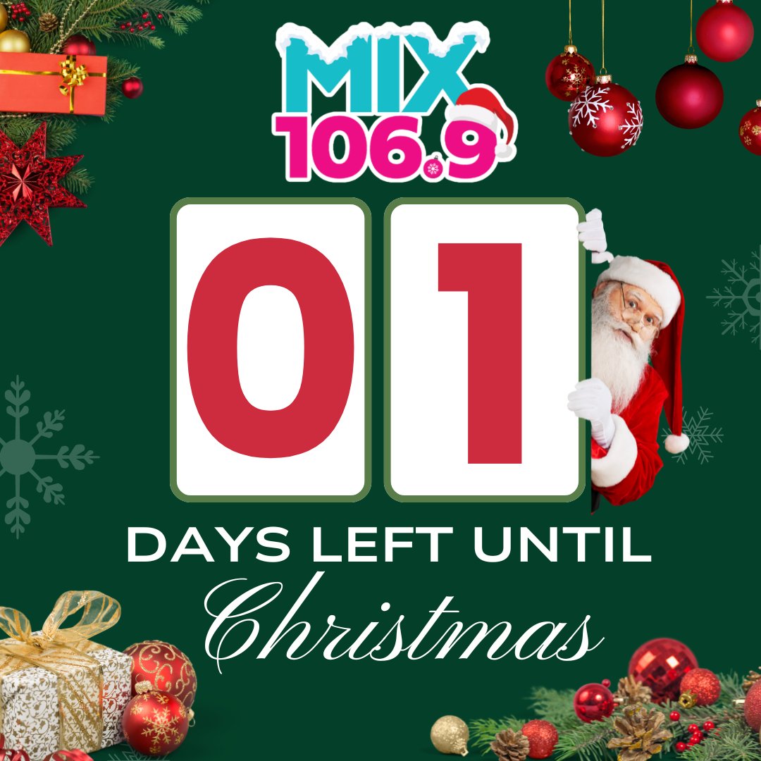 mix1069lou's tweet photo. 🎅 It’s Christmas Eve, Louisville! ❤️🎄
Santa’s packing up the sleigh, the reindeer are ready, and the Christmas music is flowing all night long on Mix 106.9!
From our family to yours — Merry Christmas Eve! ✨🎁 https://t.co/Xgt6vnUZOG