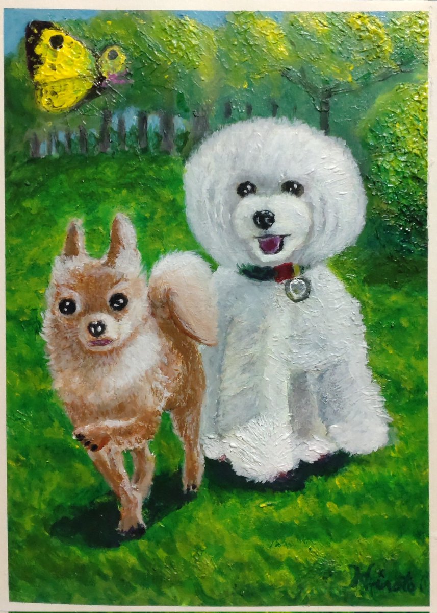 ◆母と子と犬の油彩画　値下げ済み 20250630_art1-2_sns-420x280.jpg