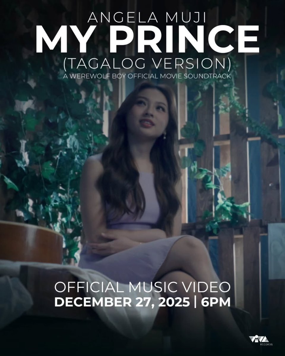 viva_records's tweet photo. An Christmas Eve gift under the moonlight 🌕

Angela Muji's "My Prince (Tagalog Version)", the official OST of  "A Werewolf Boy" — showing in cinemas nationwide on January 14, 2026. 

🎥 Official Music Video premieres on December 27,2025 | 6PM https://t.co/jJ7npB20C7