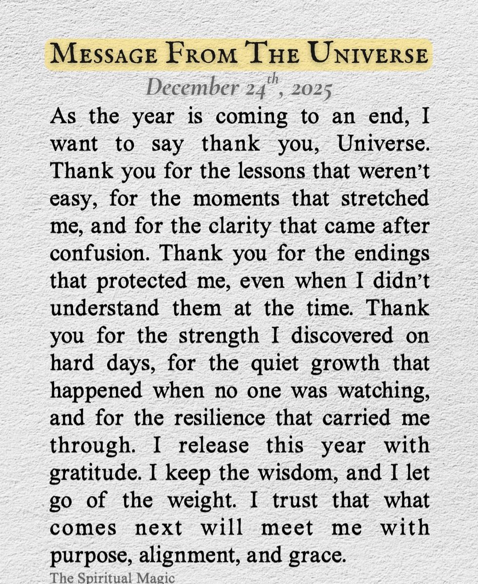 Message from the universe ✨️