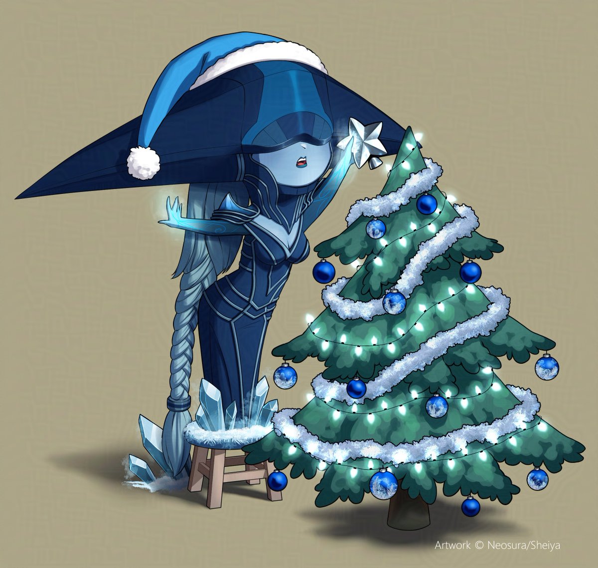 Finished another Christmas YCH! This one for <a href="/Pierogi_Vanya/">MorePierogiVanya</a> 
#VGenComm #lissandra