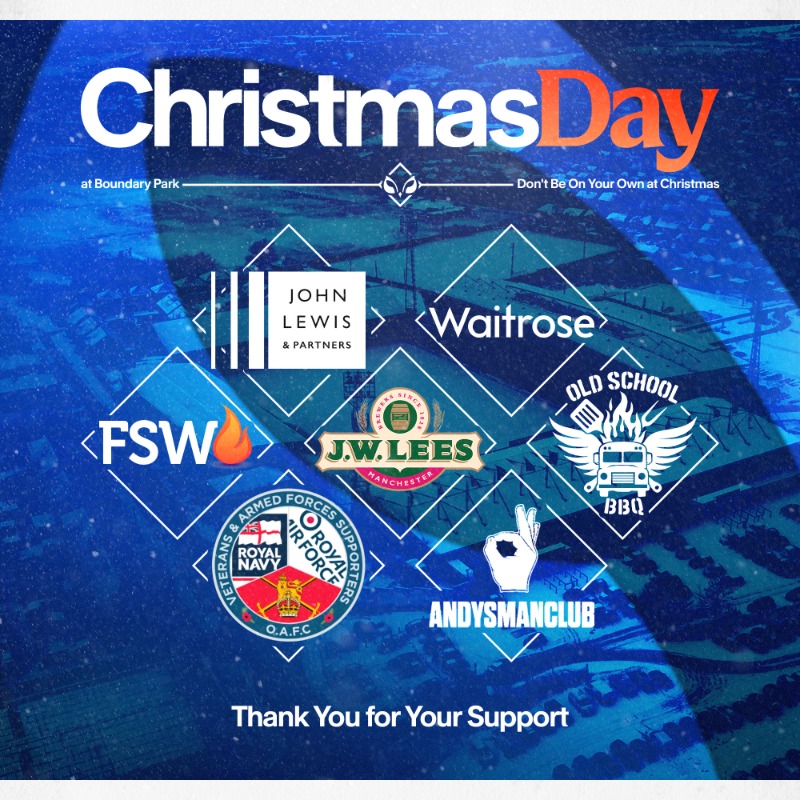 OfficialOAFC's tweet photo. 💙 A reminder we'll be opening FSW Bar 1895 tomorrow afternoon for the local community.

📺 Our play-off final win will be shown on the screens, with food and drink available. #oafc