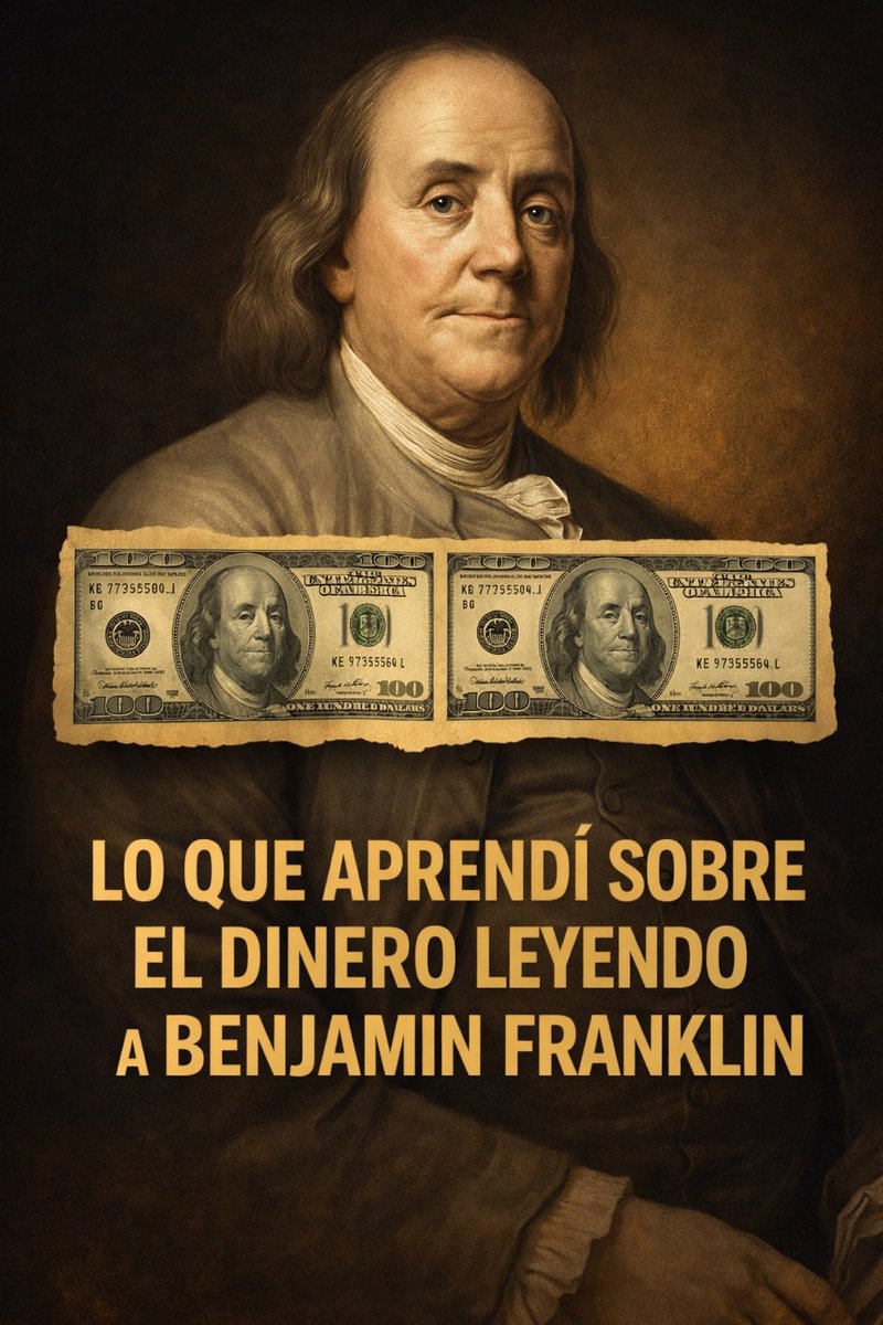 Benjamin Franklin escribió sobre dinero en 1758.

Y la mayoría sigue sin entenderlo en 2025.

Esto es lo que aprendí leyendo sus ideas 🧵👇
