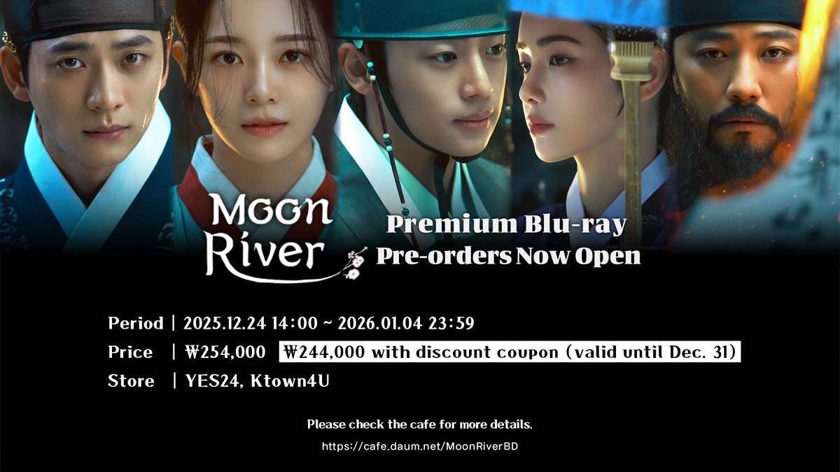MoonRiver_bd's tweet image. [Ktown｜CN]
kr.ktown4u.com/iteminfo?goods…

For more details, please check the Moon River Blu-ray promotion cafe notice.
cafe.daum.net/MoonRiverBD

#Moonriver #Bluray #KangTaeOh #KimSeJeong