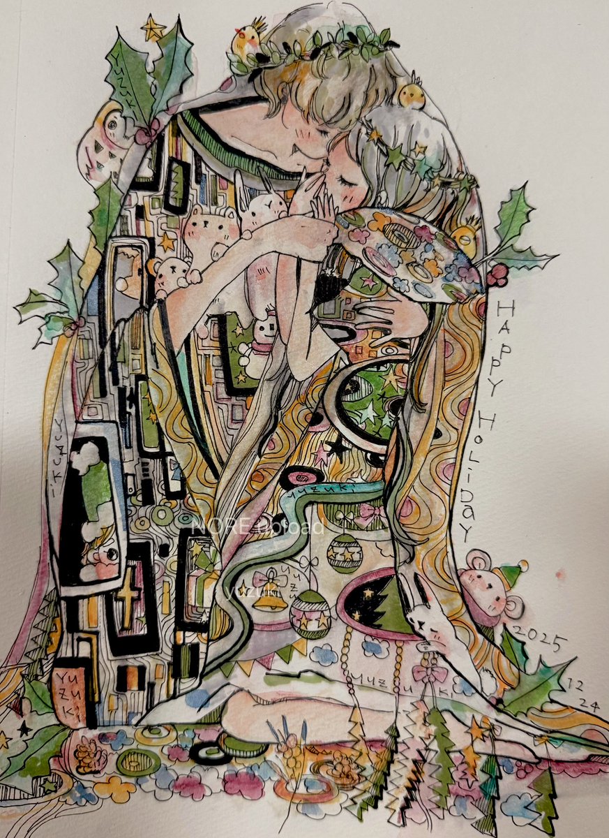 yuzuki_oku's tweet photo. Happy holiday🎄

#DerKuss
#GustavKlimt https://t.co/uJRcQI2omX
