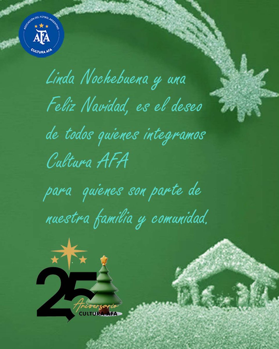 #PasiónyCultura
#CulturaAFA
#25Aniversario

#FelizNavidad