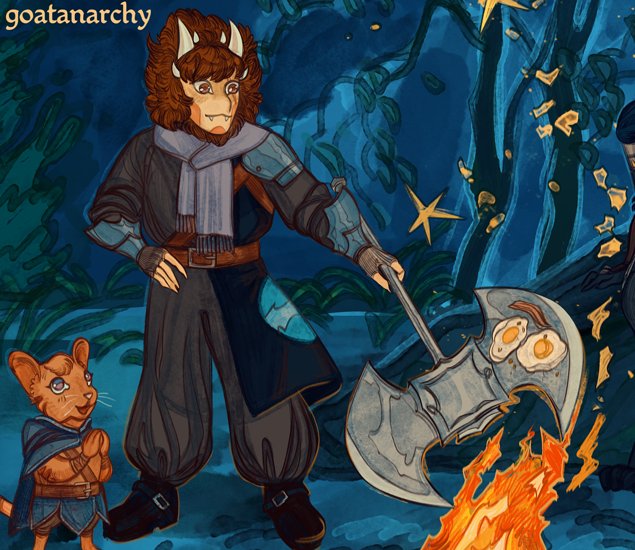 A d&amp;d party commission I finished a while ago.~  I don't usually  draw this many characters in one commission but I have a very soft spot  for anthropomorphic characters. 🥰 #dndart