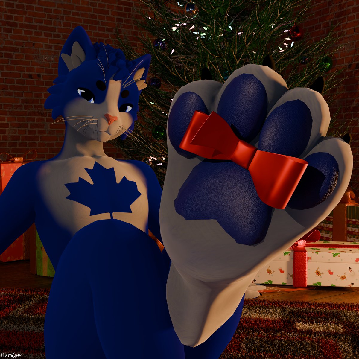 A gift of soft beans for you, this Christmas 🐾
Christmas YCH done for <a href="/MicahTheCatto/">Micah</a>