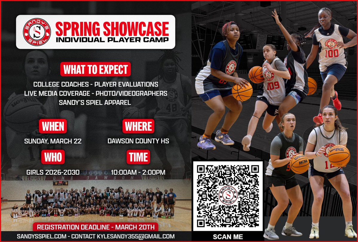 KyleSandy355's tweet image. #SandysSpielSpringShowcase

🗓️March 22
🏠@DawsonTigersWBB 
🕰️Girls 10-2PM; Boys 4-8PM
🏀2026-2030🏀
🚫Registration Deadline 3/20

👀 Play in front of scouts, media &amp;amp; college coaches 📝

Girls Registrstion: sandysspiel.redpodium.com/2026-sandys-sp…

Boys Registration: sandysspiel.redpodium.com/2026-sandys-sp…