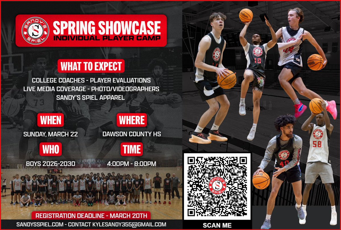 KyleSandy355's tweet image. #SandysSpielSpringShowcase

🗓️March 22
🏠@DawsonTigersWBB 
🕰️Girls 10-2PM; Boys 4-8PM
🏀2026-2030🏀
🚫Registration Deadline 3/20

👀 Play in front of scouts, media &amp;amp; college coaches 📝

Girls Registrstion: sandysspiel.redpodium.com/2026-sandys-sp…

Boys Registration: sandysspiel.redpodium.com/2026-sandys-sp…