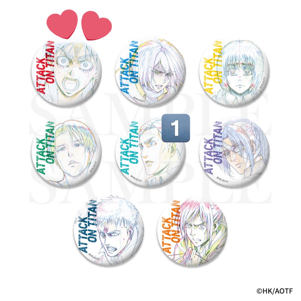 進撃の巨人グッズ交換✩.*˚ wit studio pop up 缶バッジ 譲 エルヴィン