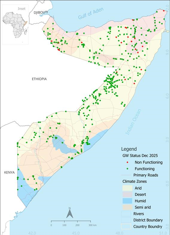 FAOSomalia's tweet photo. Groundwater update: Drought is exacerbating dependence on groundwater for HHs &amp; livestock in #Somalia. Poor Deyr rains + high demand are straining aquifers North &amp; parts of the South, signalling a tough Jilaal. Monitoring &amp; timely repairs are critical. 
🔗:https://t.co/QXDyBzLt8p https://t.co/Jva9XgeJUU