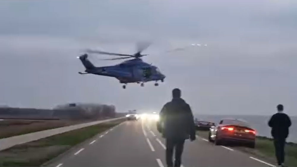 Politiehelikopter stopt dronken automobilist