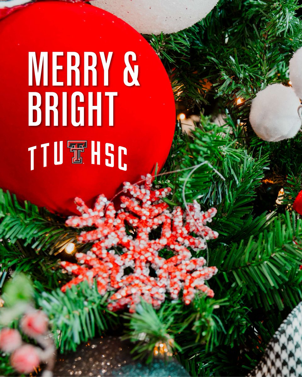 Wishing you a merry and bright holiday season! ❄️ 
All #TTUHSC campuses, facilities and clinics are closed on Christmas Eve and Christmas Day and Friday. We will resume regular business hours on Monday, Dec. 29.