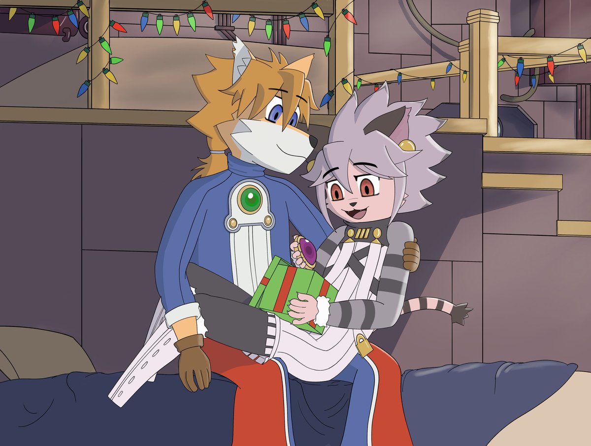 Looks like it’s Christmas time for <a href="/cc2information/">CyberConnect2 Official (EN)</a> red and elh and it looks like Elh is enjoying her present 🎁 

Hope you all have yourselves a wonderful Christmas ❤️🎄 and can spend time with your family and friends