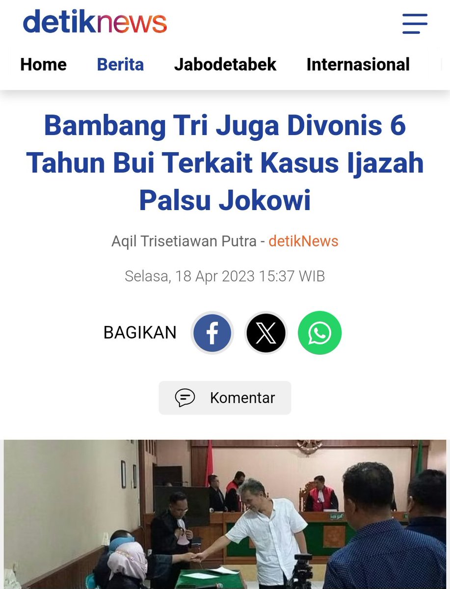 sayno_KKN's tweet image. Jokowi saat jabat Presiden seperti tdk bersalah bahwa Ijazahnya makan korban' Bambang Tri divonis tanpa pembuktian keaslian Ijazahnya.
Rakyat akan terus pertanyakan keaslian Ijazahnya yg dipakai saat Capres  &amp;amp; sekarang gunakan fasilitas negara, apa dia tdk punya moral &amp;amp; etika?