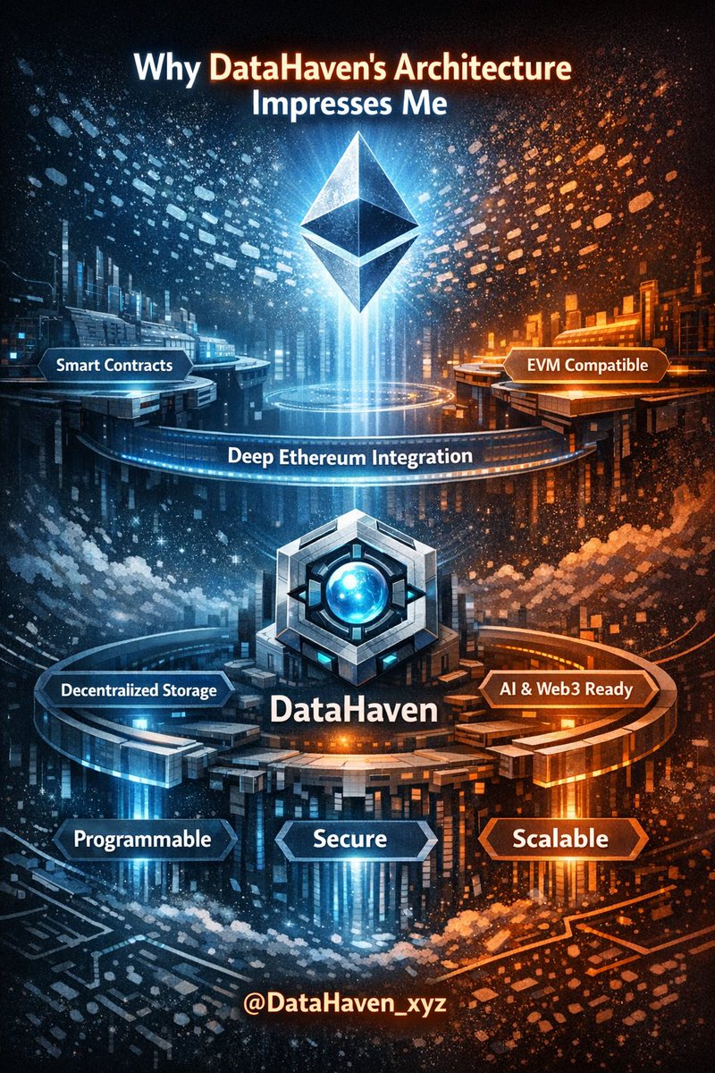 After reading DataHaven’s Litepaper, I’m impressed by how the platform is built with Ethereum integration at its core, EigenLayer security, and full EVM compatibility. Verifiable storage that works natively with smart contracts is powerful. <a href="/DataHaven_xyz/">DataHaven 🫎</a>