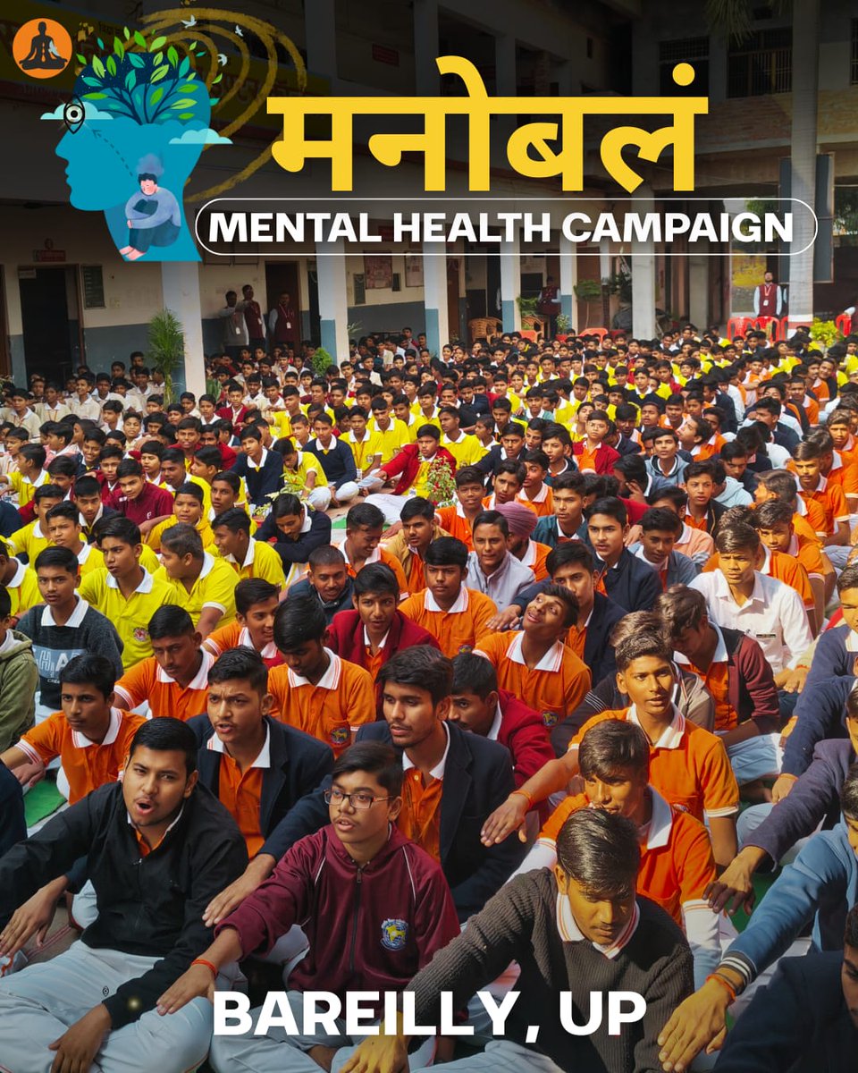 djjsaarogya's tweet photo. DJJS Aarogya engaged 3601 youngsters in mental health awareness workshop- Manobalam, organised in November 2025 in colleges of Bareilly, Uttar Pradesh.
#DJJS #Aarogya #AshutoshMaharajji #Manobalam #mentalhealth #bareilly https://t.co/s2yqCHs1gf