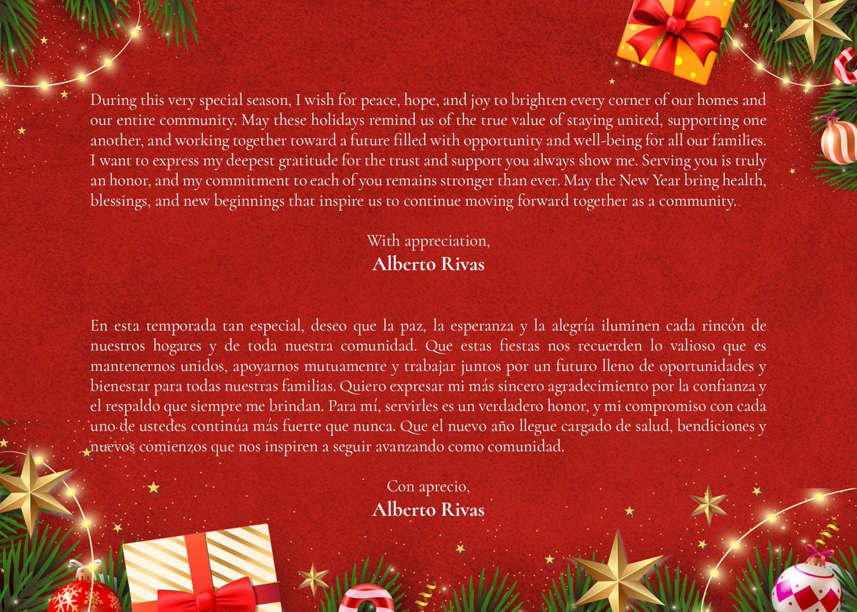 albertorivas's tweet photo. Happy Holidays! 🎄 https://t.co/kxZMMD2O2b