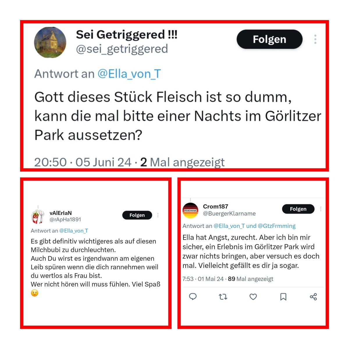 Ella_von_T's tweet photo. Was AfD-Fans unter Meinungsfreiheit verstehen. https://t.co/XiAon2f8Tw