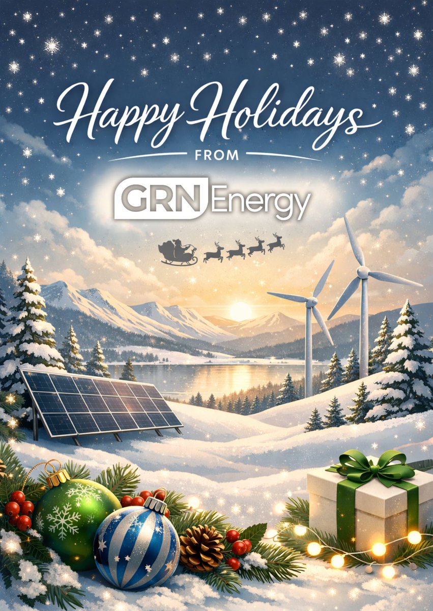 Wishing all our clients, partners, and valued business relationships a Merry Christmas and a successful New Year.

Stay informed on our latest insights and projects—subscribe to our newsletter on LinkedIn or via our website:
grn-energy.com/about/newslett…
#GRNEnergy #SeasonGreetings
