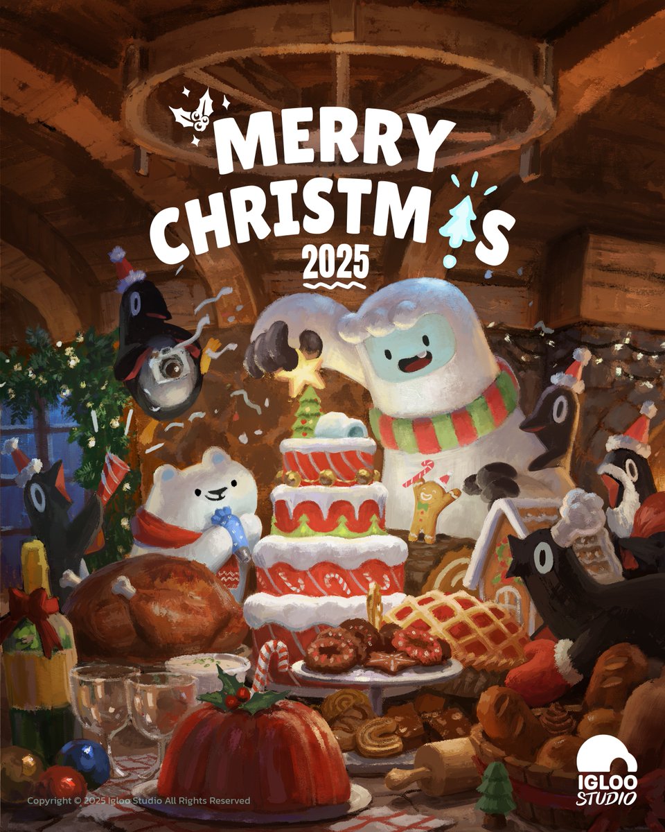 igloocgofficial's tweet photo. Something warm is coming this Christmas… 🎄Let’s celebrate the season with “LU” the Yeti and his friends 🐻❄️🐧 with a Christmas feast filled with joyful dishes, shared stories, and the warmth of true friendship. #IglooStudio #Christmas2025 #fypシ https://t.co/TTXlJP7JDn