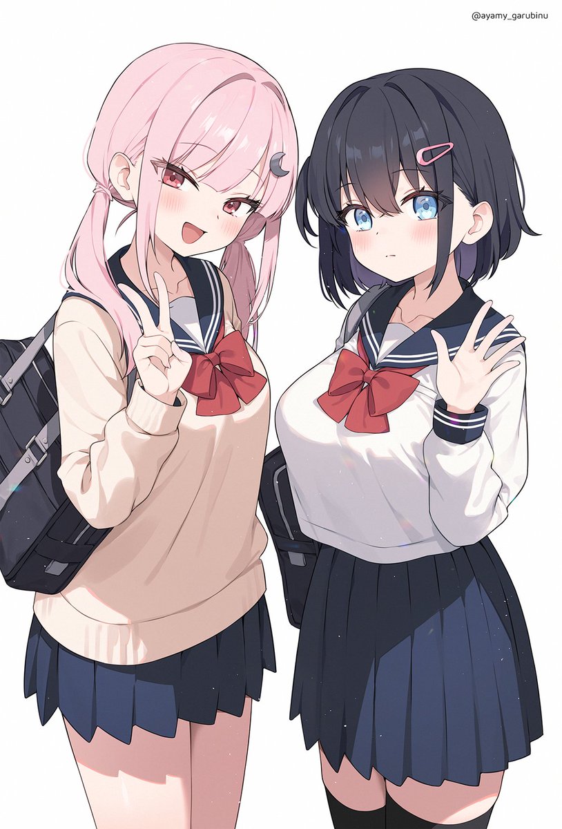 ayamy_garubinu's tweet image. オリジナル双子♊️ つきの＆ほしの🌙⭐️